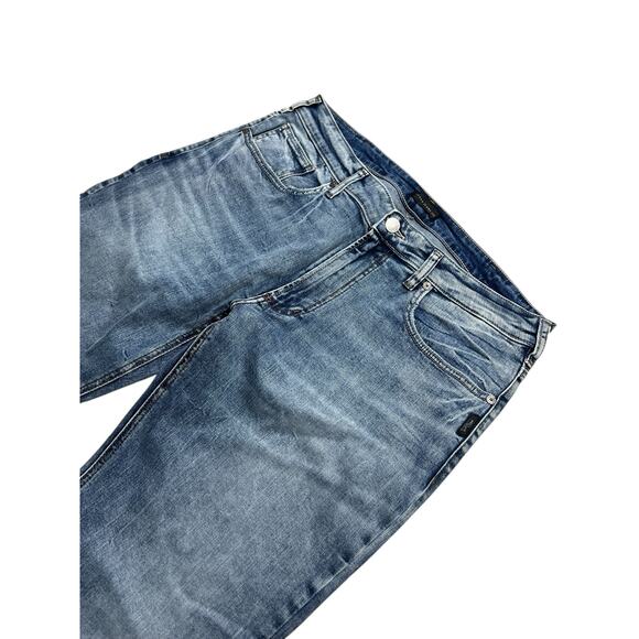 Silver Allan Slim Fit Straight Leg Jeans Mens 36 x 32 Blue Medium Wash Denim Y2K - Picture 15 of 16